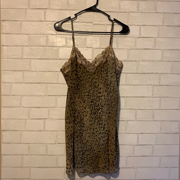 Victoria's Secret Other - Victoria’s Secret Animal Print Silk Slip Large